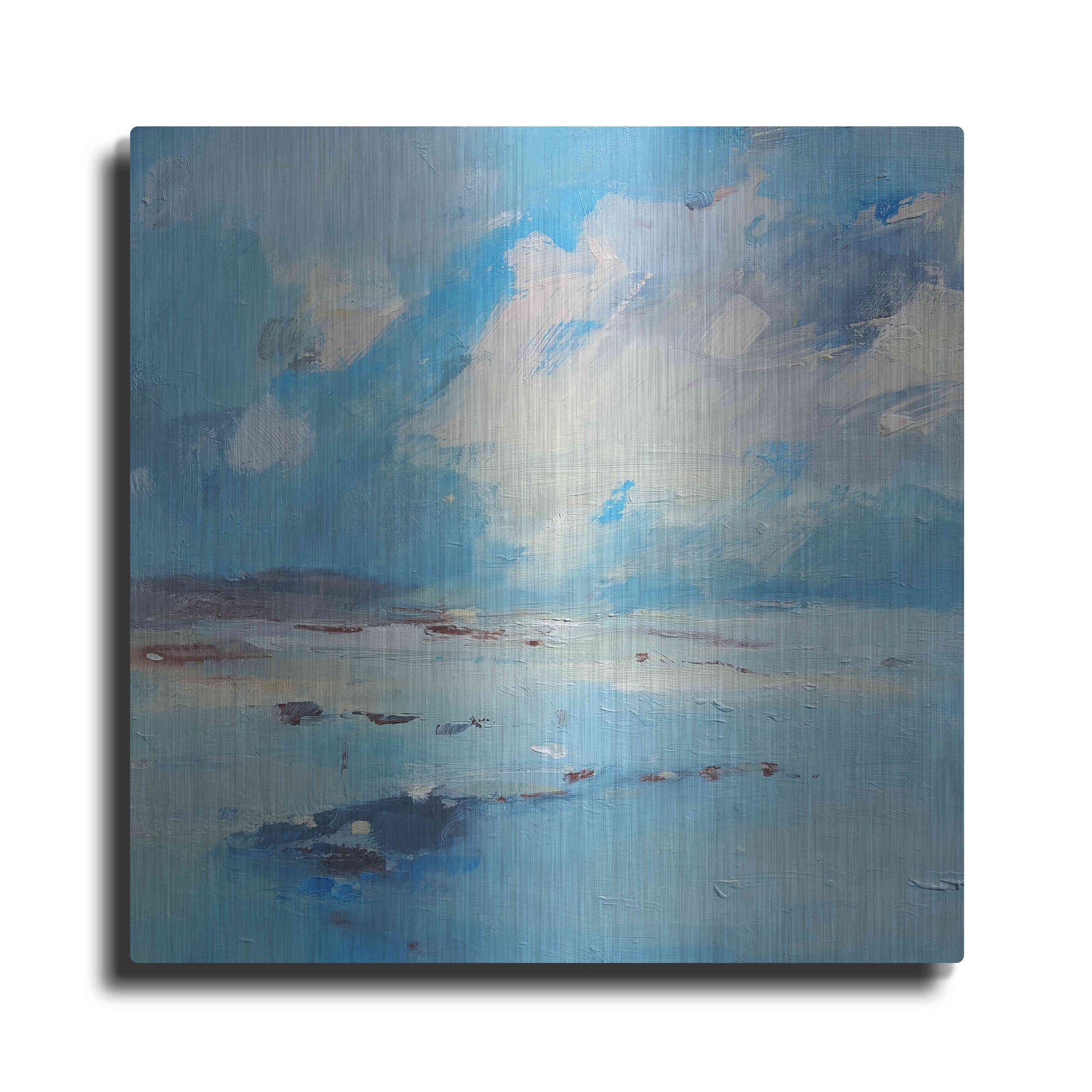 Luxe Metal Art 'Low Tide' by Andrew Kinmont, Metal Wall Art
