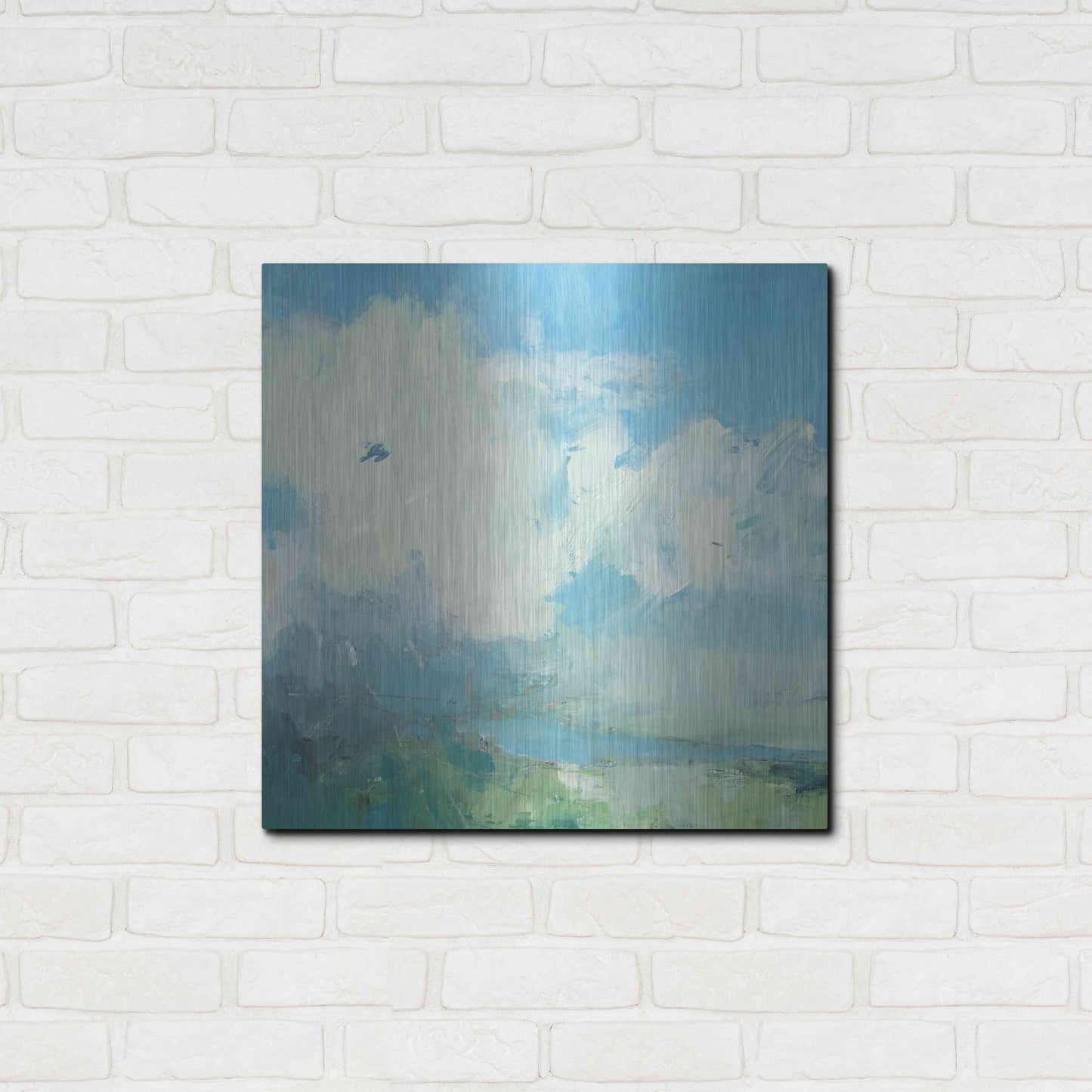 Luxe Metal Art 'Pale Light' by Andrew Kinmont, Metal Wall Art,24x24