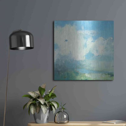 Luxe Metal Art 'Pale Light' by Andrew Kinmont, Metal Wall Art,24x24