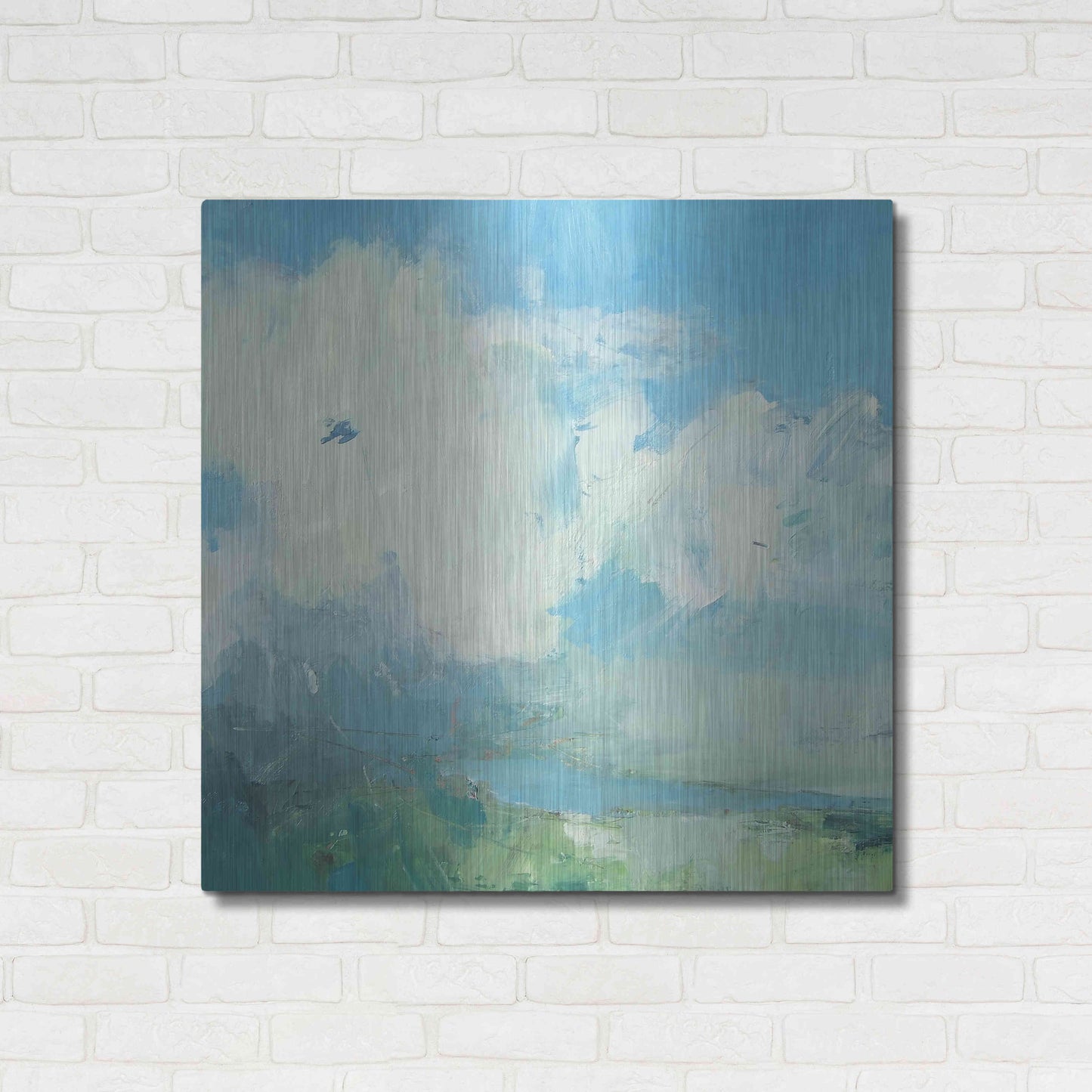 Luxe Metal Art 'Pale Light' by Andrew Kinmont, Metal Wall Art,36x36