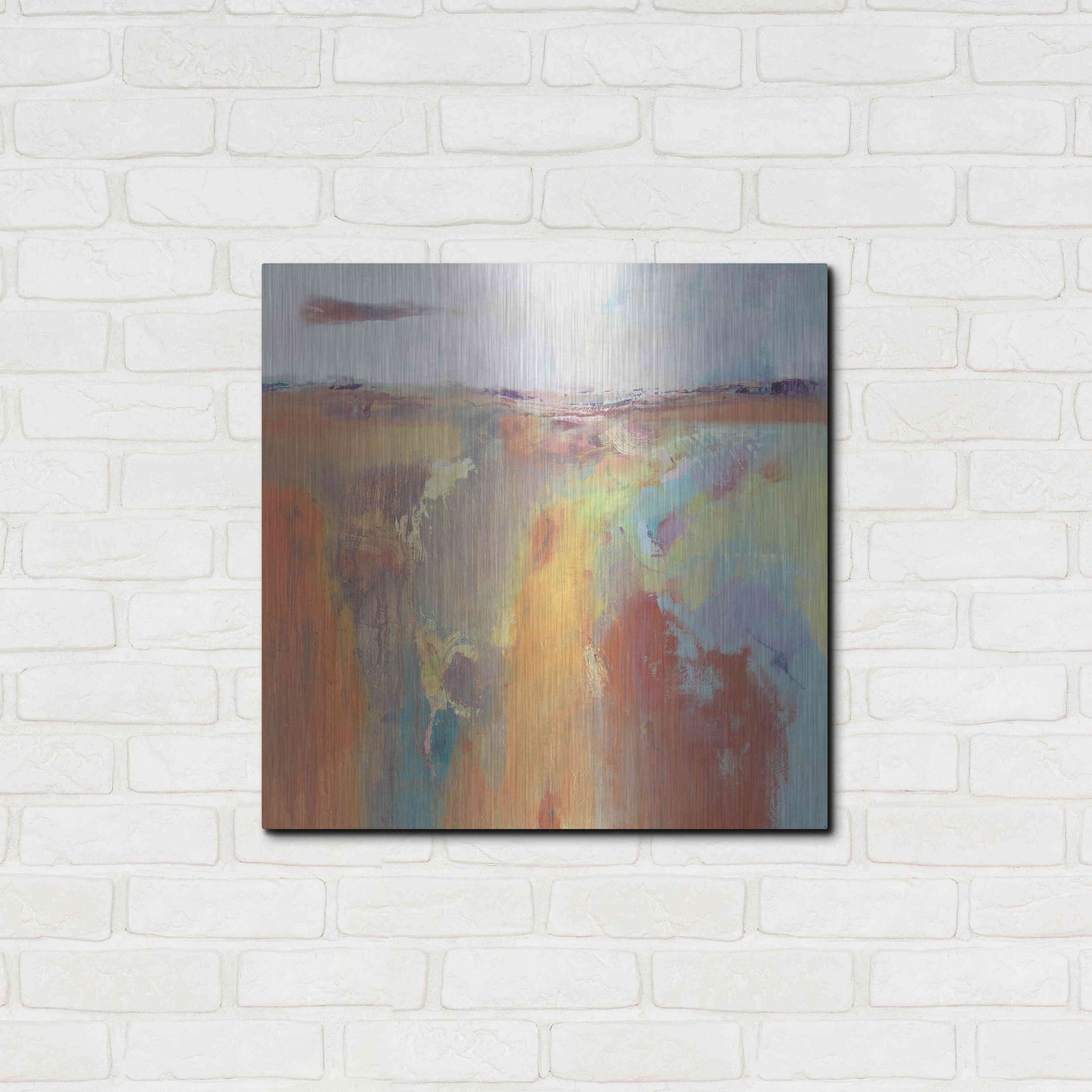 Luxe Metal Art 'Tangerine Summer' by Andrew Kinmont, Metal Wall Art,24x24