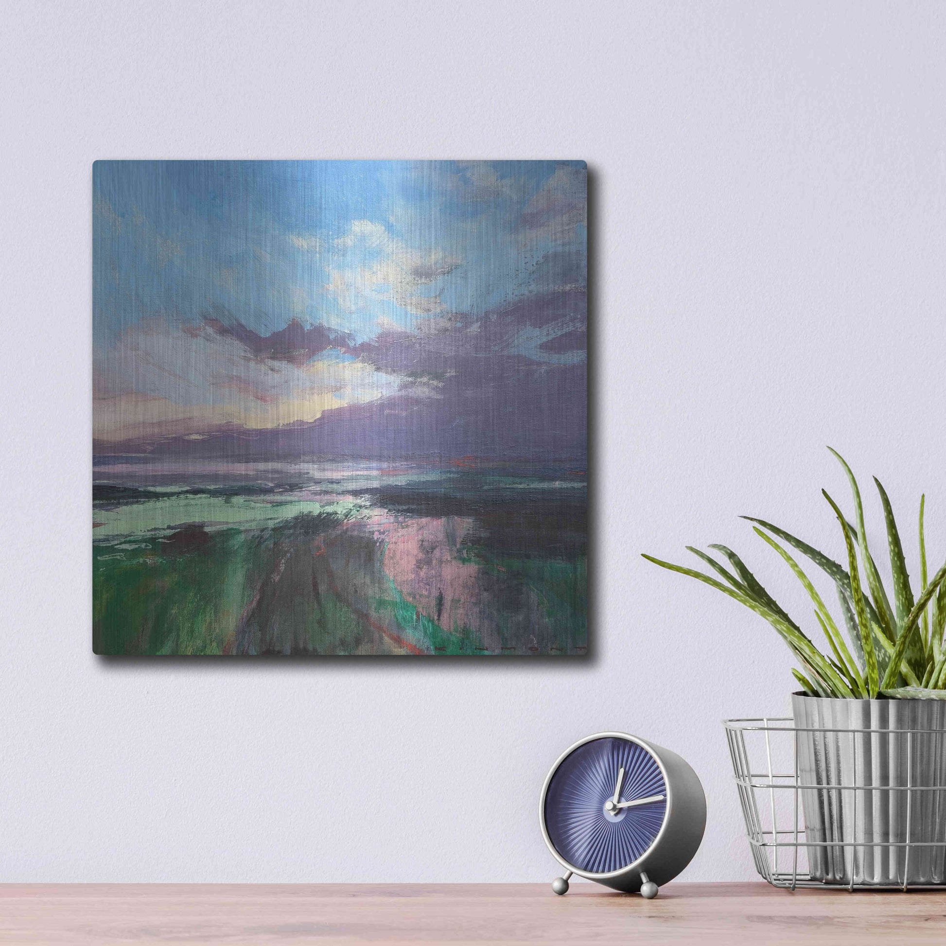 Luxe Metal Art 'The Beauty Of The Morning' by Andrew Kinmont, Metal Wall Art,12x12