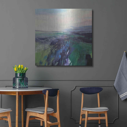 Luxe Metal Art 'Viridescent Valley No. 1' by Andrew Kinmont, Metal Wall Art,36x36