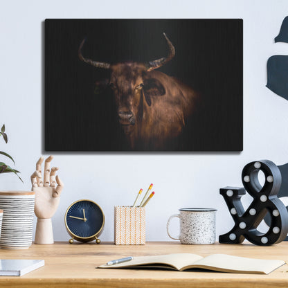 Luxe Metal Art 'Thoughtful Cow' by Luxe Portfolio, Metal Wall Art,16x12