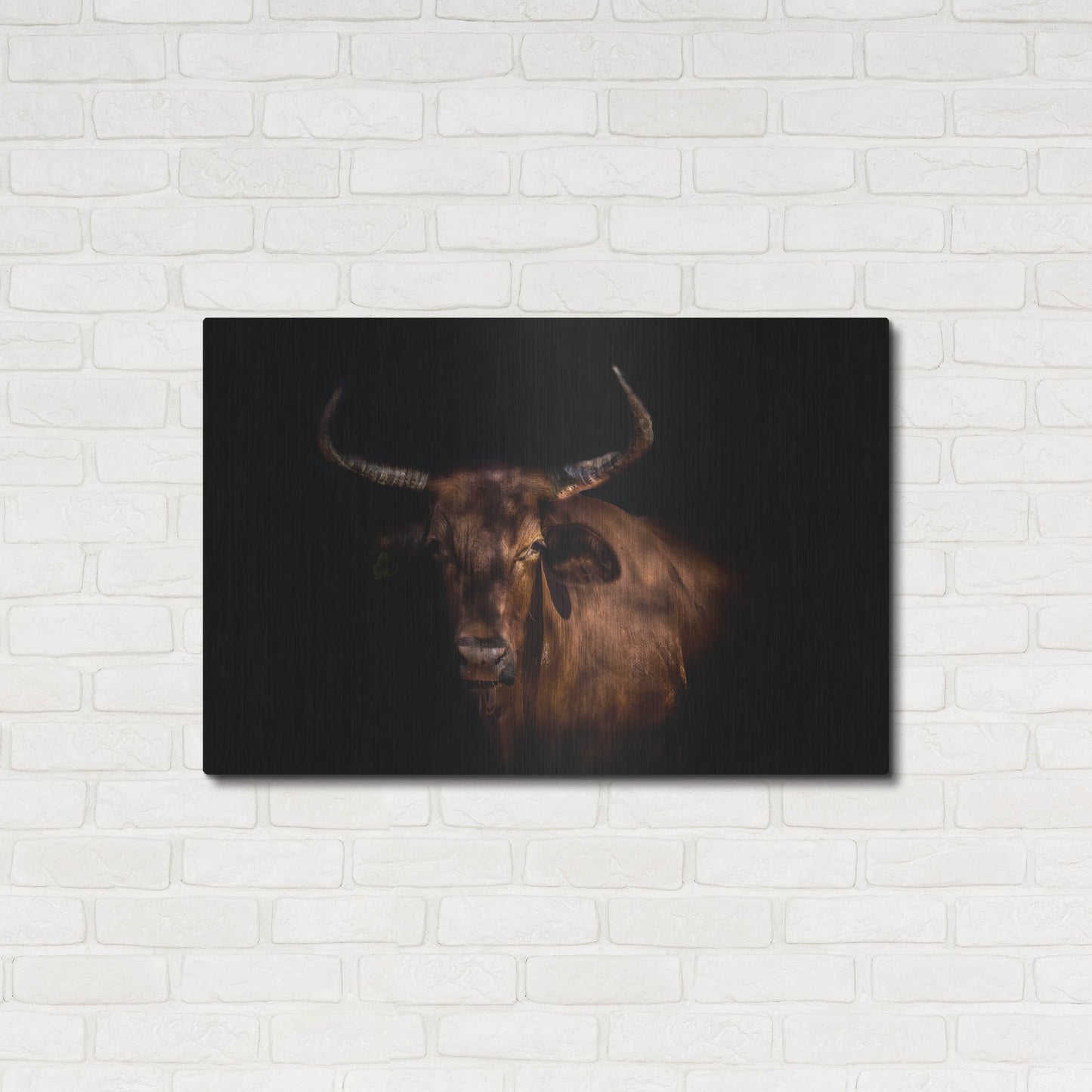 Luxe Metal Art 'Thoughtful Cow' by Luxe Portfolio, Metal Wall Art,36x24