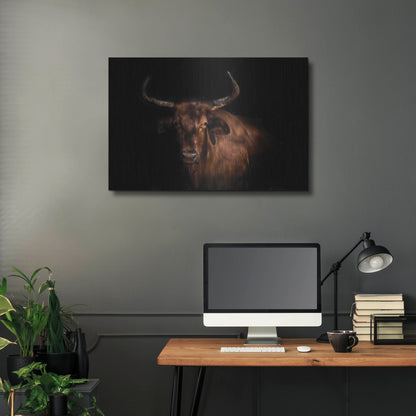 Luxe Metal Art 'Thoughtful Cow' by Luxe Portfolio, Metal Wall Art,36x24