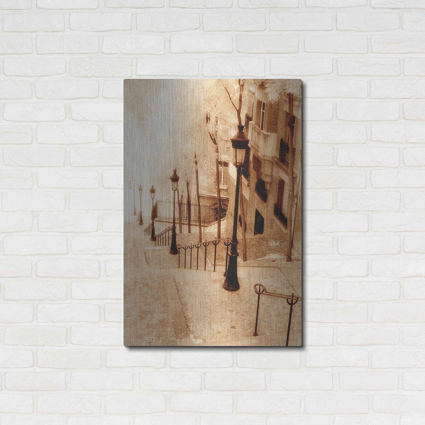 Luxe Metal Art 'Montmartre Paris' by Alan Klug, Metal Wall Art,24x36