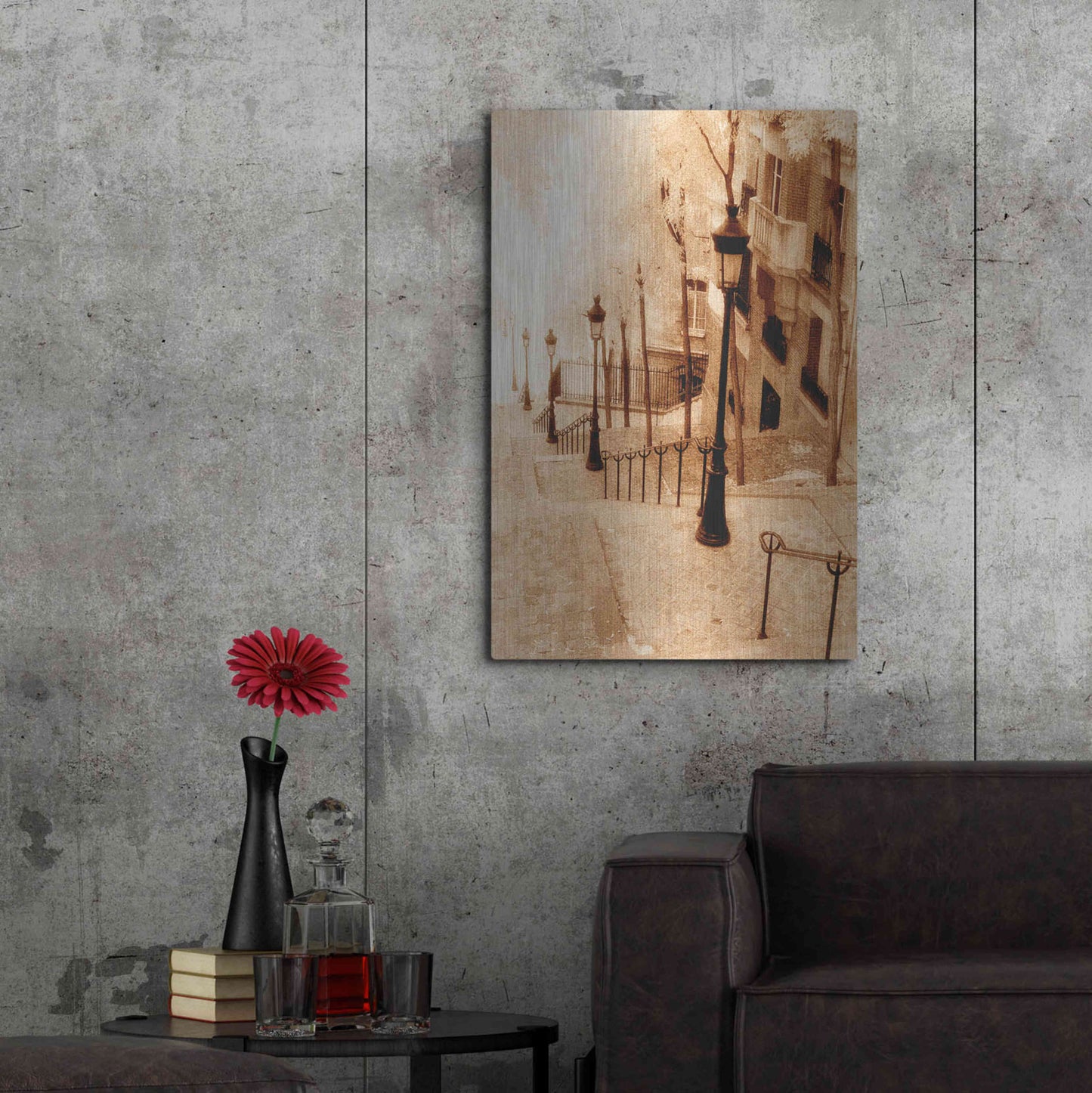 Luxe Metal Art 'Montmartre Paris' by Alan Klug, Metal Wall Art,24x36