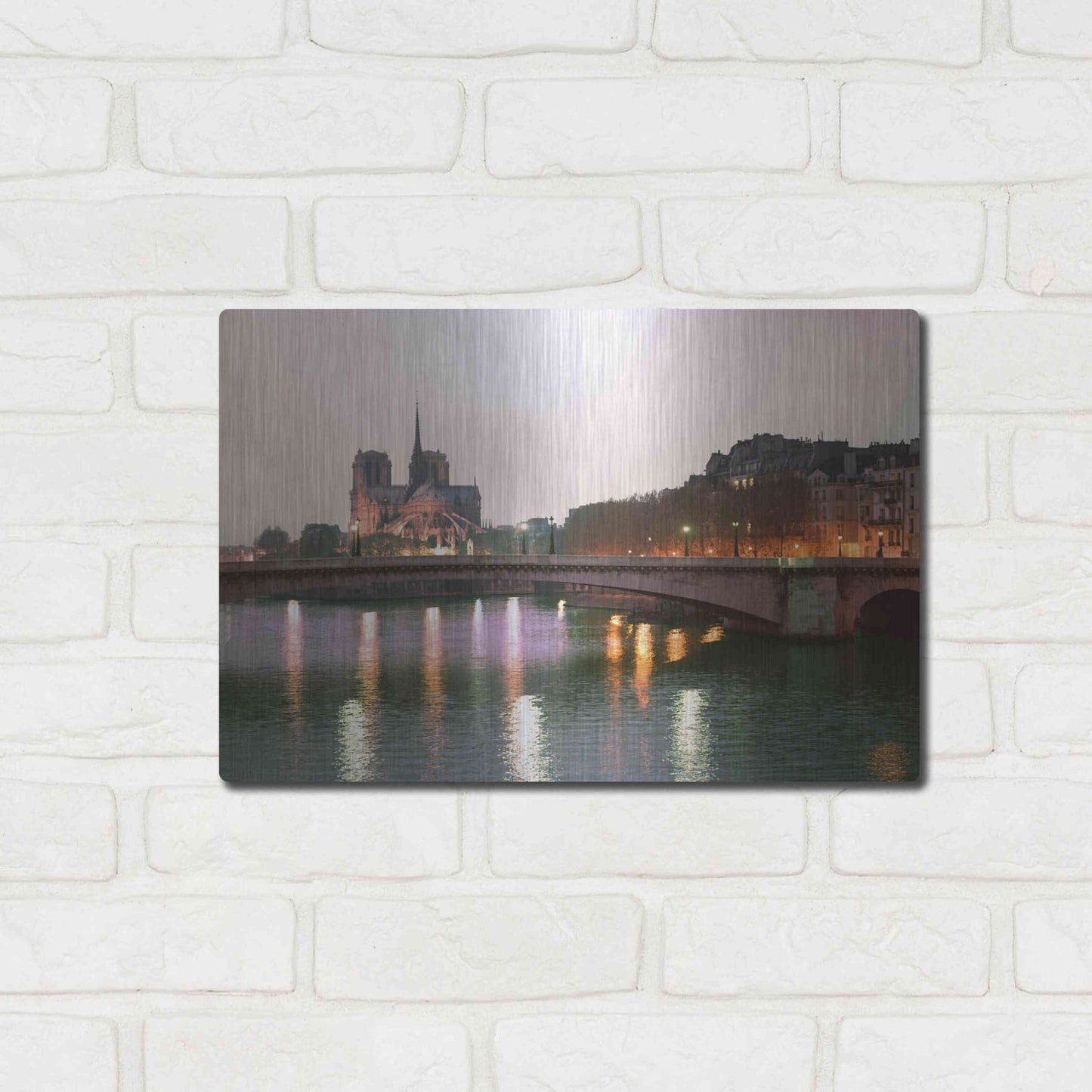 Luxe Metal Art 'Paris No. 512' by Alan Klug, Metal Wall Art,16x12