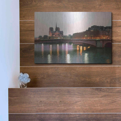 Luxe Metal Art 'Paris No. 512' by Alan Klug, Metal Wall Art,16x12