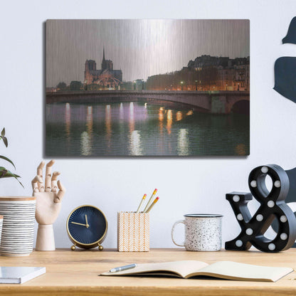 Luxe Metal Art 'Paris No. 512' by Alan Klug, Metal Wall Art,16x12