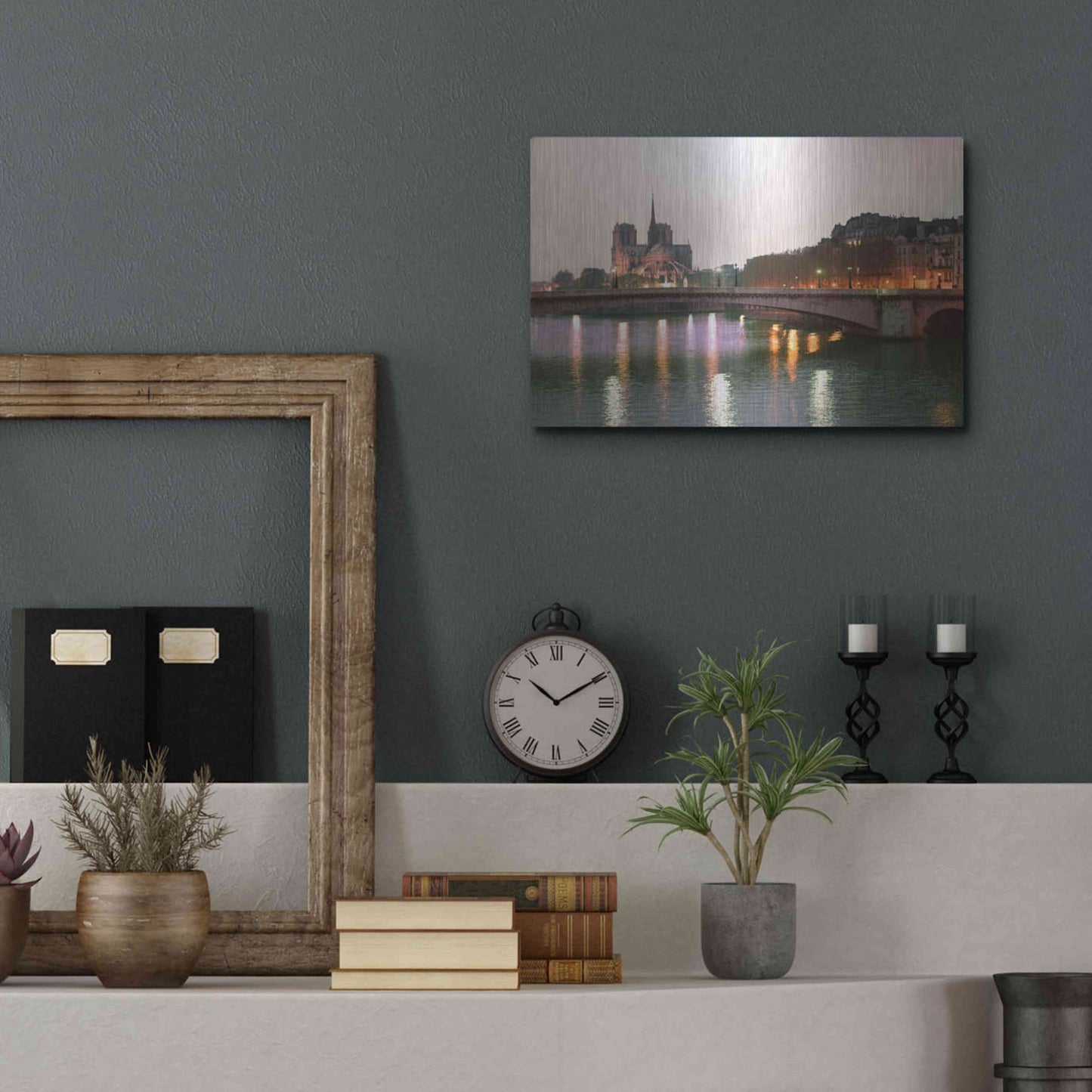 Luxe Metal Art 'Paris No. 512' by Alan Klug, Metal Wall Art,16x12