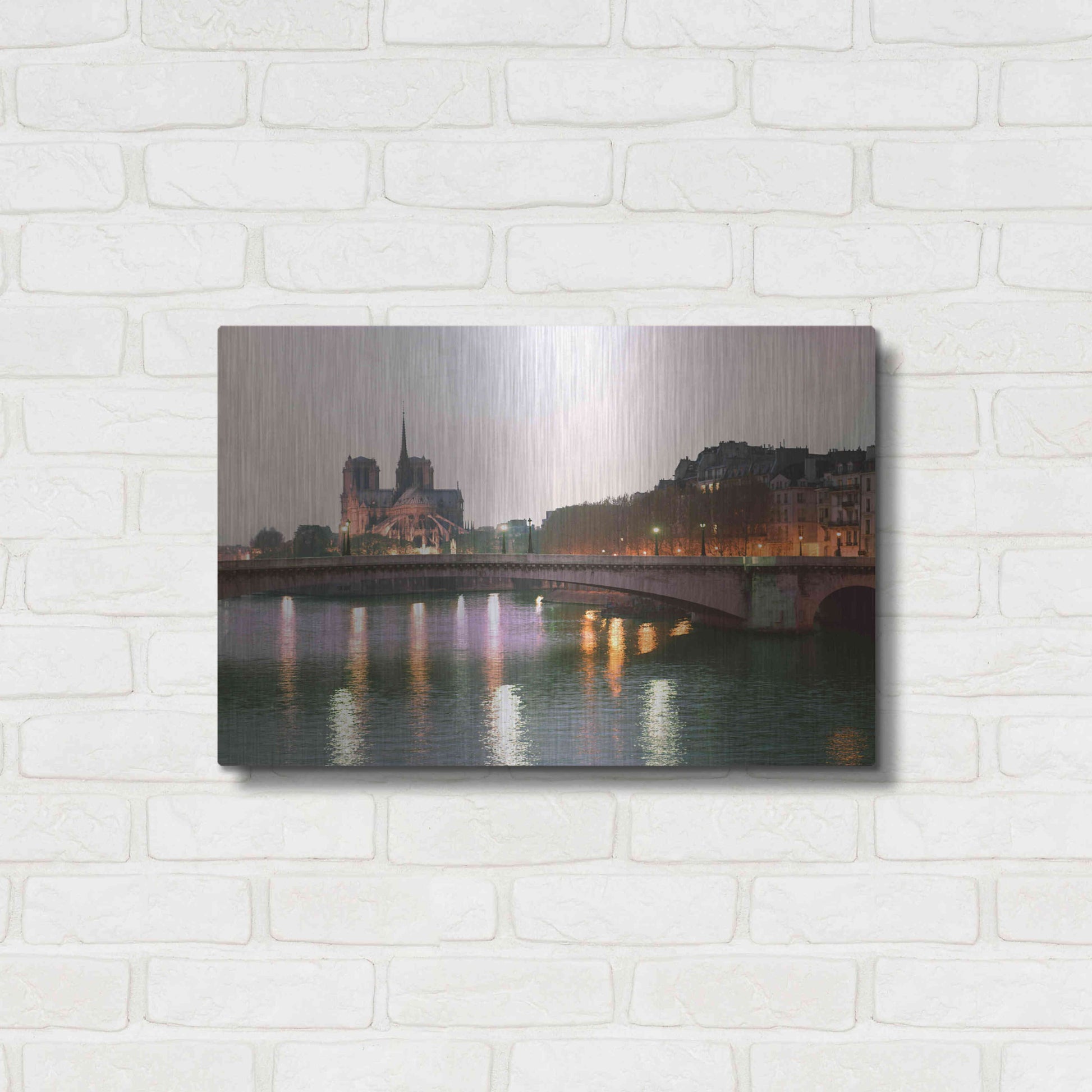 Luxe Metal Art 'Paris No. 512' by Alan Klug, Metal Wall Art,24x16