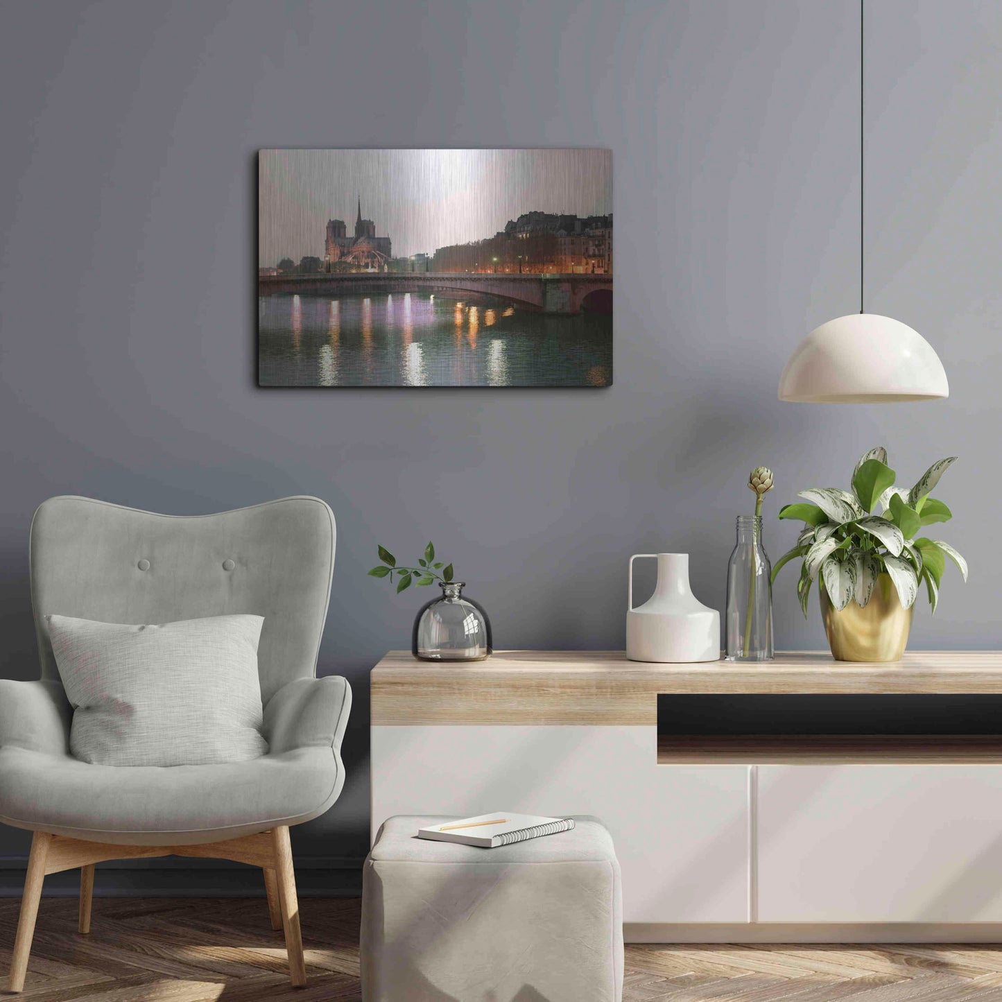 Luxe Metal Art 'Paris No. 512' by Alan Klug, Metal Wall Art,24x16