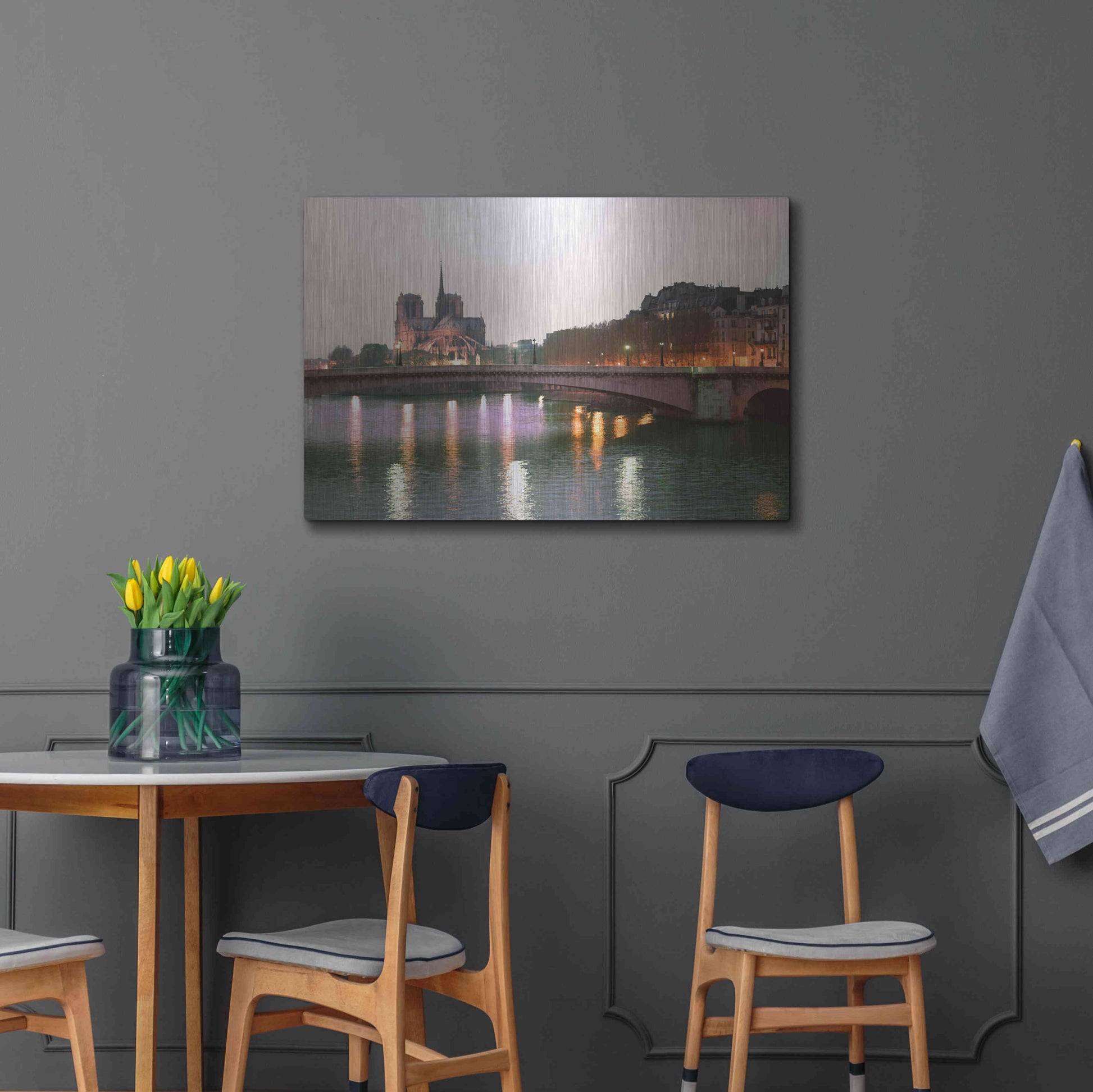 Luxe Metal Art 'Paris No. 512' by Alan Klug, Metal Wall Art,36x24