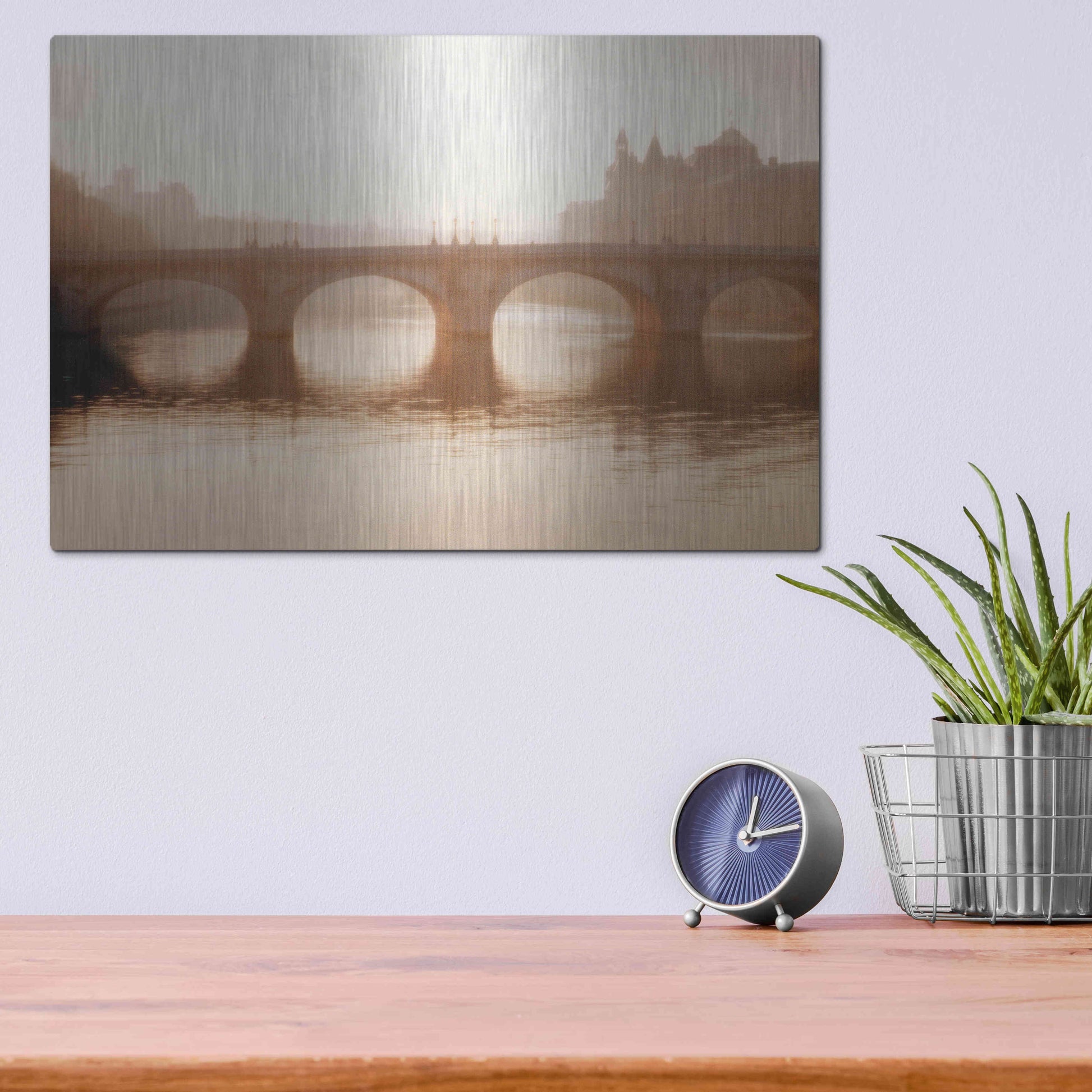 Luxe Metal Art 'Pont Neuf Paris' by Alan Klug, Metal Wall Art,16x12