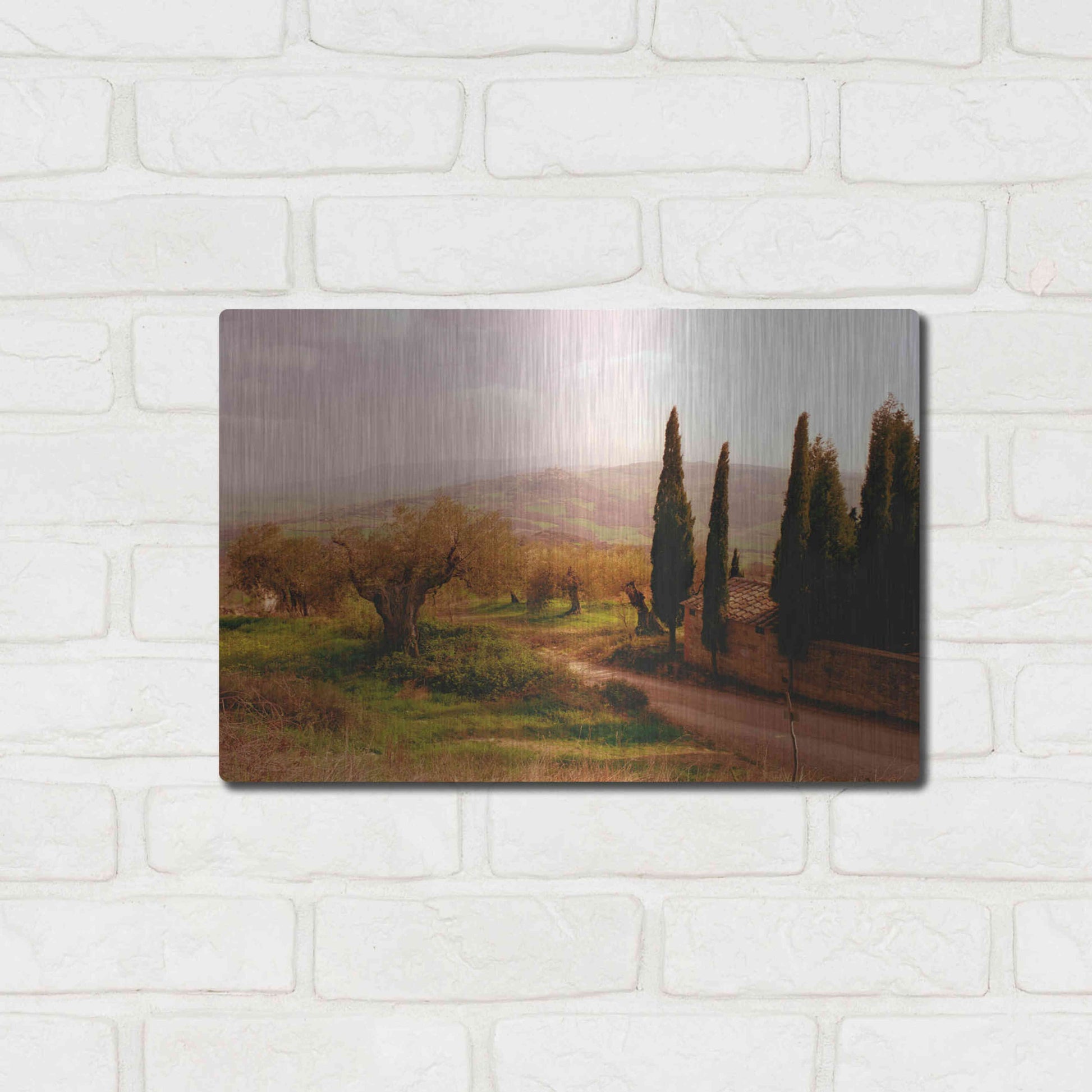 Luxe Metal Art 'Toscana Italia No. 709' by Alan Klug, Metal Wall Art,16x12