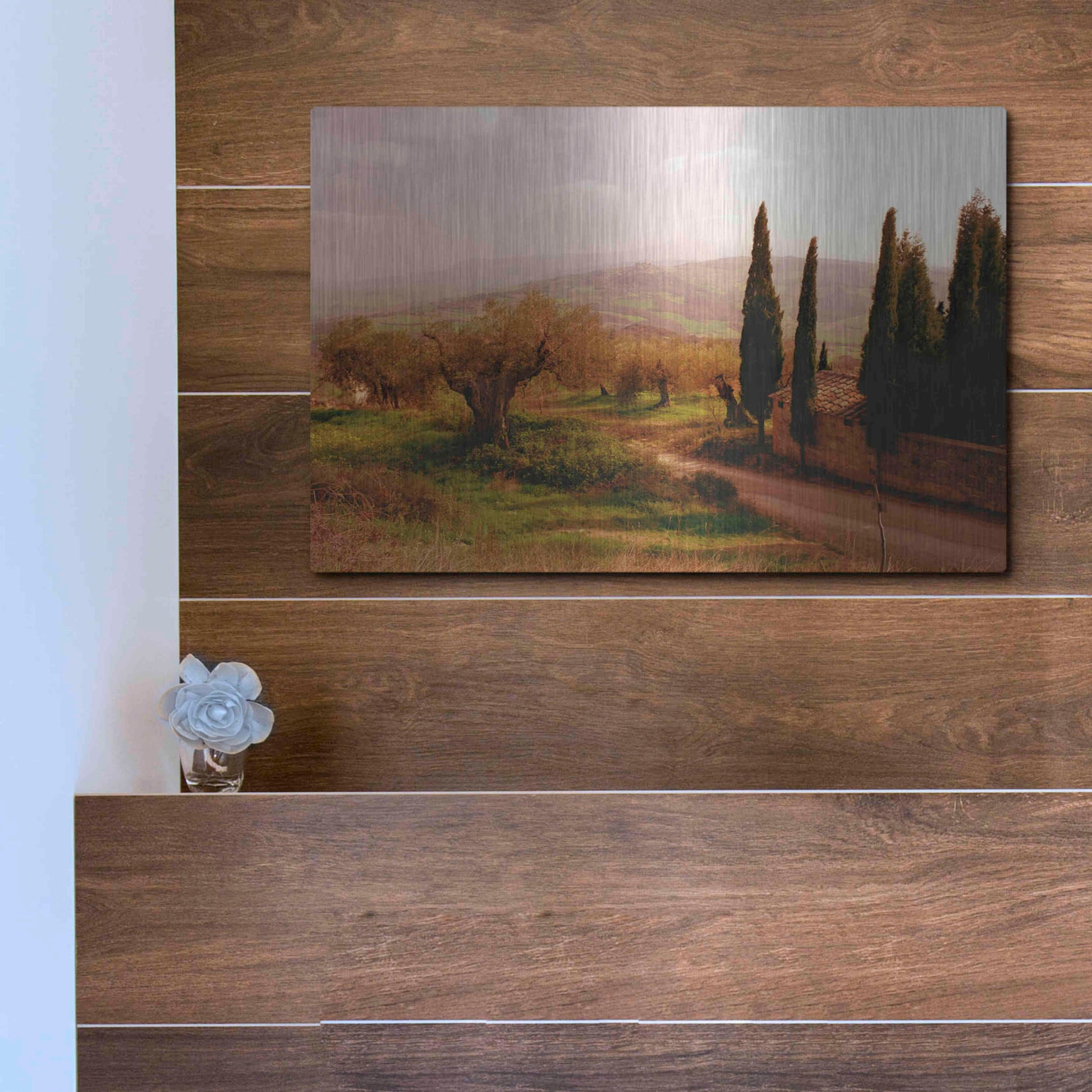 Luxe Metal Art 'Toscana Italia No. 709' by Alan Klug, Metal Wall Art,16x12