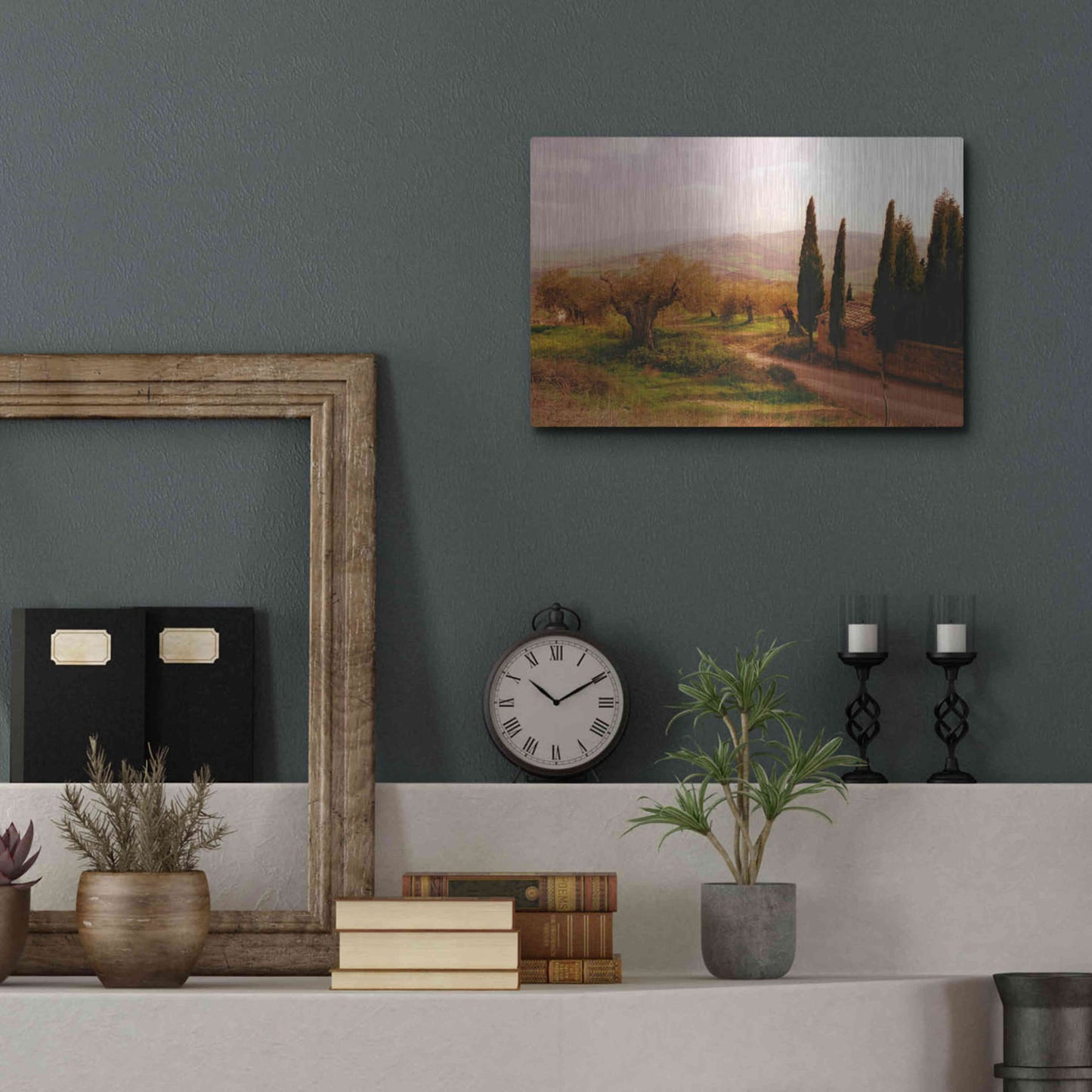 Luxe Metal Art 'Toscana Italia No. 709' by Alan Klug, Metal Wall Art,16x12