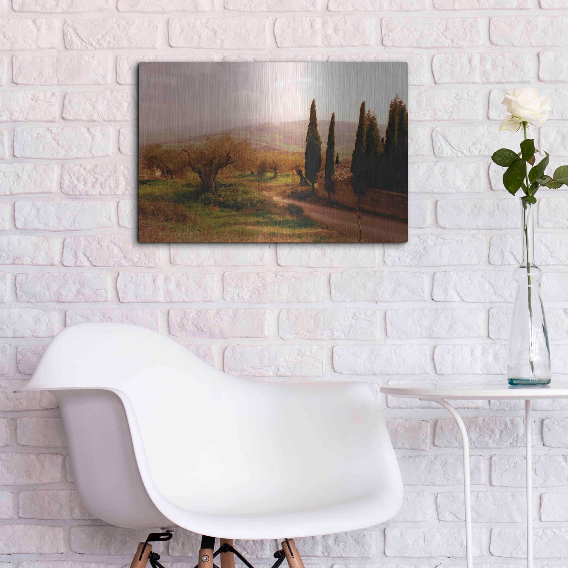 Luxe Metal Art 'Toscana Italia No. 709' by Alan Klug, Metal Wall Art,24x16