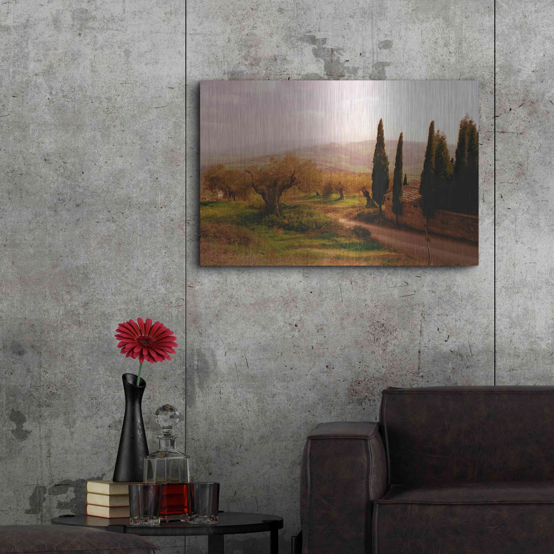 Luxe Metal Art 'Toscana Italia No. 709' by Alan Klug, Metal Wall Art,36x24