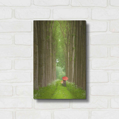 Luxe Metal Art 'Two Umbrellas Belgium' by Alan Klug, Metal Wall Art,12x16