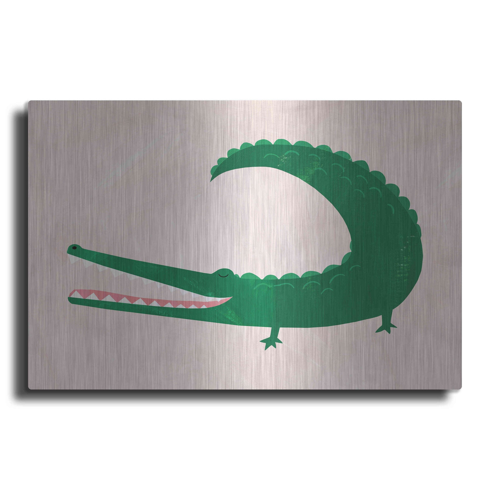 Luxe Metal Art 'Crocodile' by Emily Kopcik, Metal Wall Art