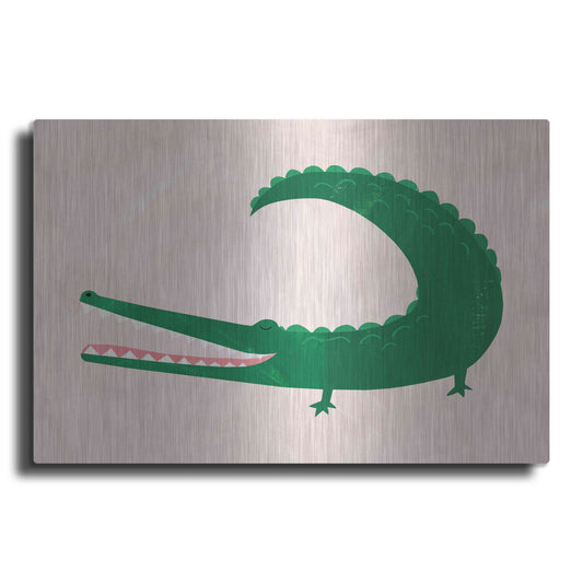 Luxe Metal Art 'Crocodile' by Emily Kopcik, Metal Wall Art