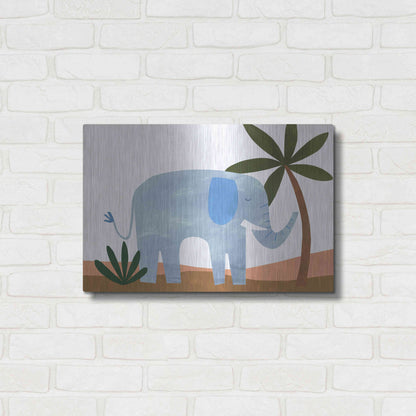 Luxe Metal Art 'Ellie The Elephant' by Emily Kopcik, Metal Wall Art,24x16