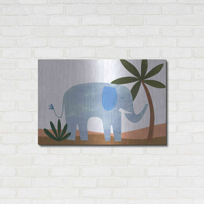 Luxe Metal Art 'Ellie The Elephant' by Emily Kopcik, Metal Wall Art,36x24