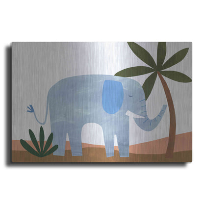 Luxe Metal Art 'Ellie The Elephant' by Emily Kopcik, Metal Wall Art