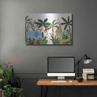 Luxe Metal Art 'Jungle' by Emily Kopcik, Metal Wall Art,36x24