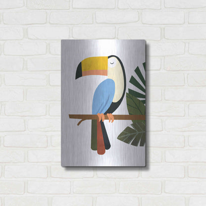 Luxe Metal Art 'Tucker The Toucan' by Emily Kopcik, Metal Wall Art,16x24