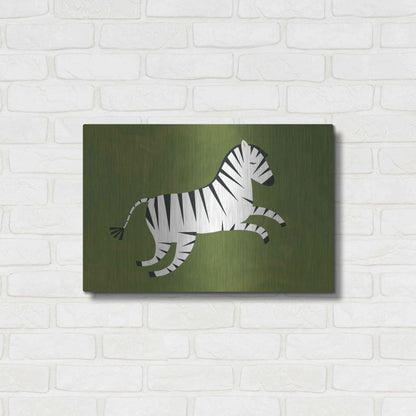 Luxe Metal Art 'Zebra' by Emily Kopcik, Metal Wall Art,24x16