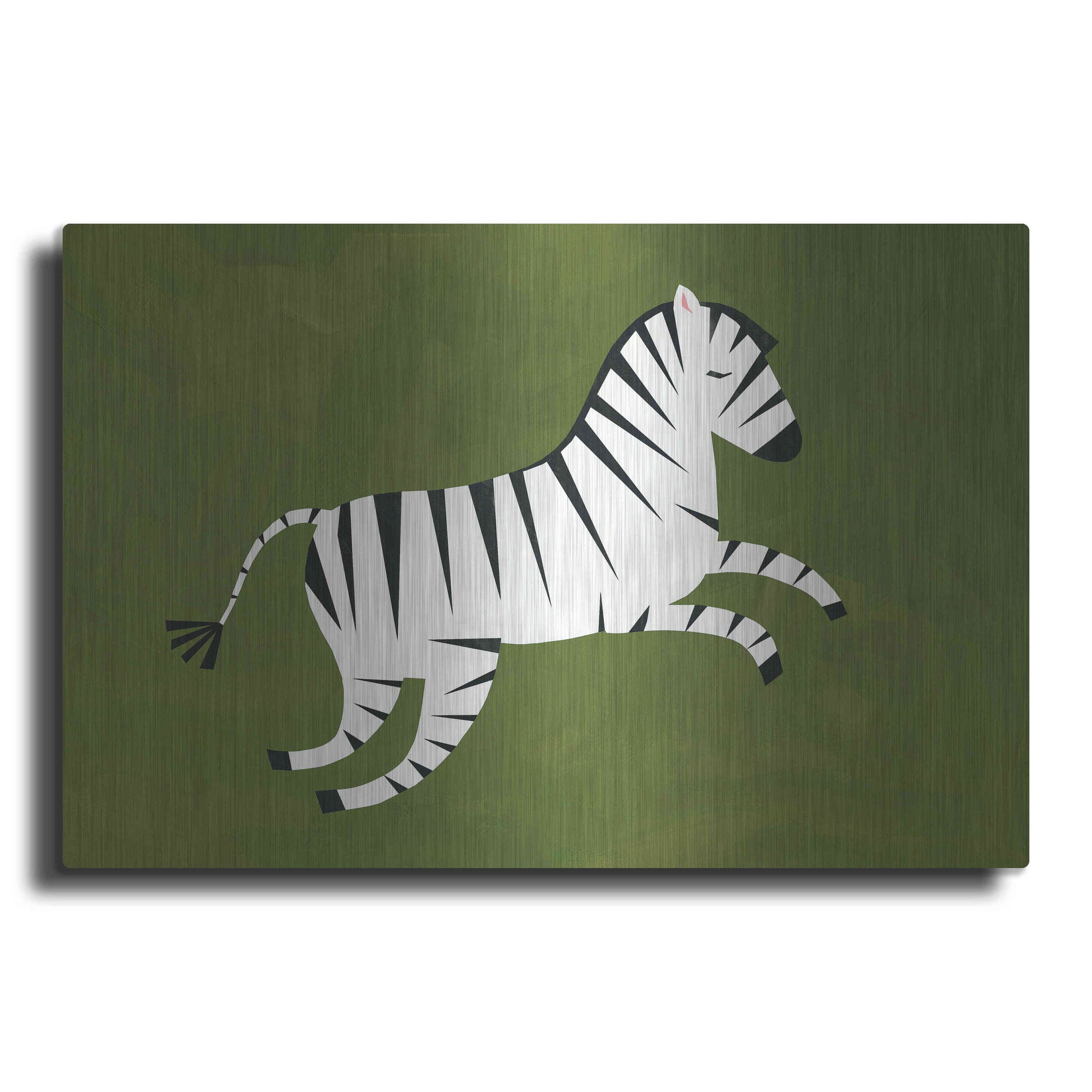 Luxe Metal Art 'Zebra' by Emily Kopcik, Metal Wall Art