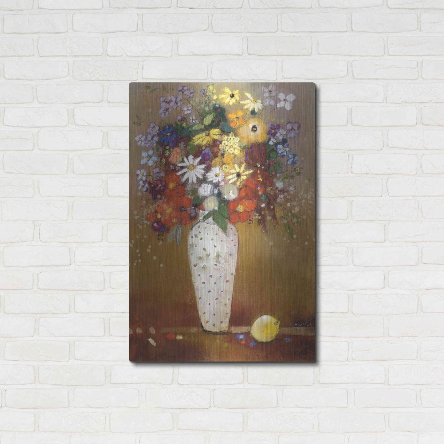 Luxe Metal Art 'After Redon' by Aleah Koury, Metal Wall Art,24x36