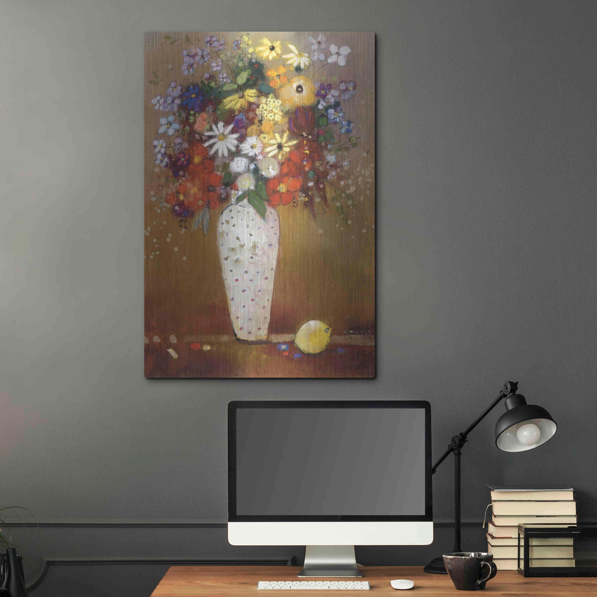 Luxe Metal Art 'After Redon' by Aleah Koury, Metal Wall Art,24x36