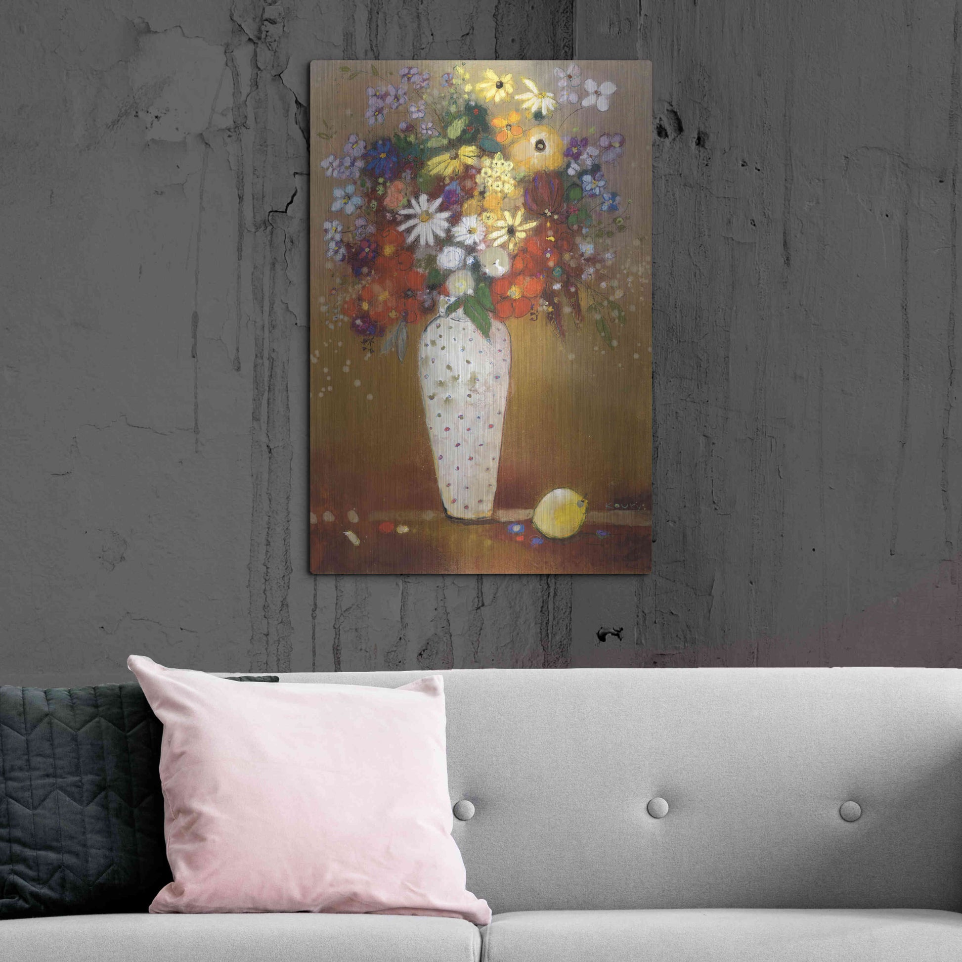 Luxe Metal Art 'After Redon' by Aleah Koury, Metal Wall Art,24x36