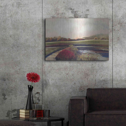 Luxe Metal Art 'Edge of Autumn' by Aleah Koury, Metal Wall Art,36x24