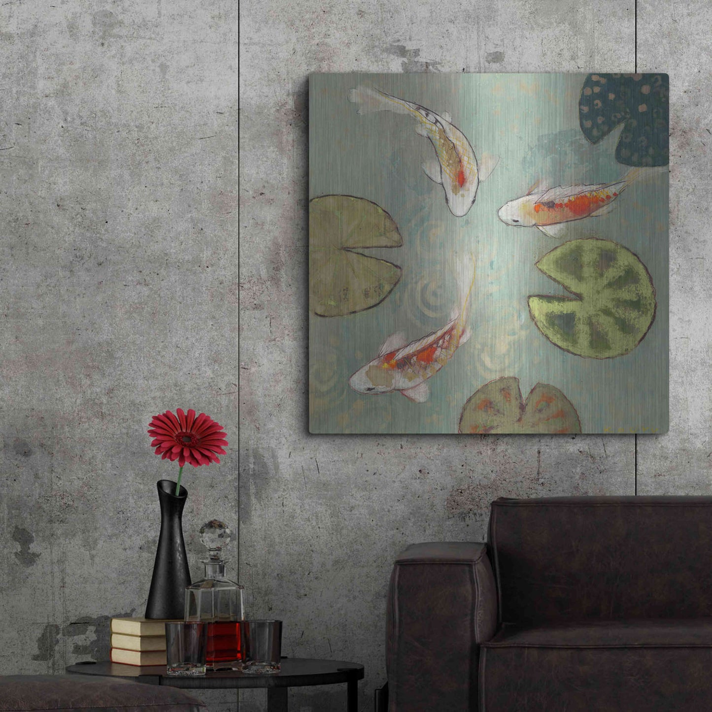 Luxe Metal Art 'Floating Motion II' by Aleah Koury, Metal Wall Art,36x36