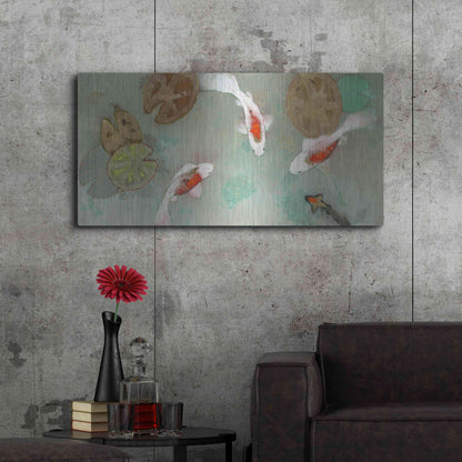 Luxe Metal Art 'Floating Motion III' by Aleah Koury, Metal Wall Art,48x24