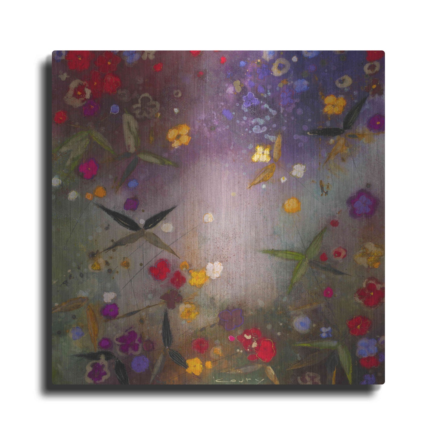 Luxe Metal Art 'Gardens in the Mist V' by Aleah Koury, Metal Wall Art