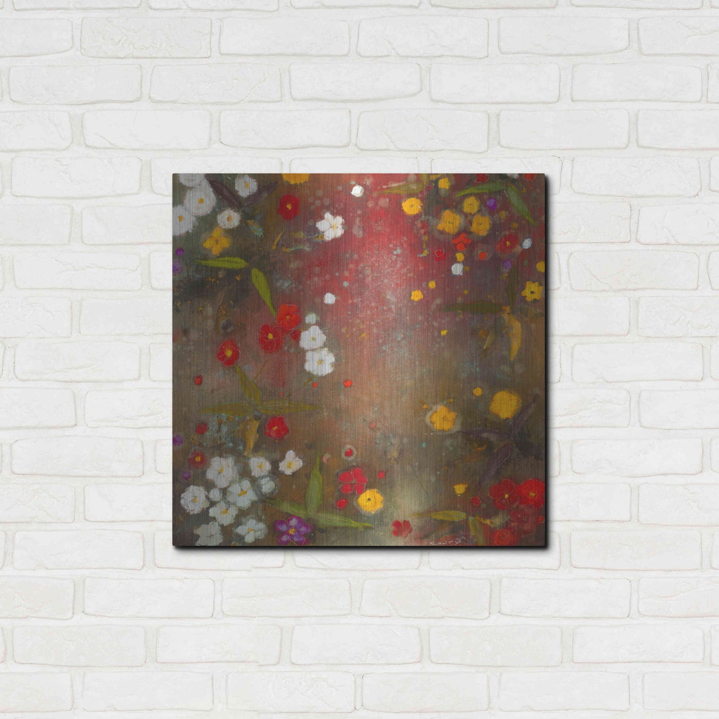 Luxe Metal Art 'Gardens in the Mist VI' by Aleah Koury, Metal Wall Art,24x24