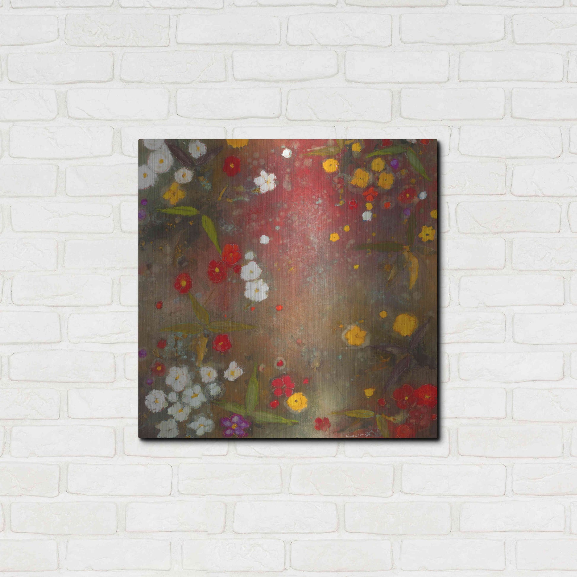 Luxe Metal Art 'Gardens in the Mist VI' by Aleah Koury, Metal Wall Art,24x24