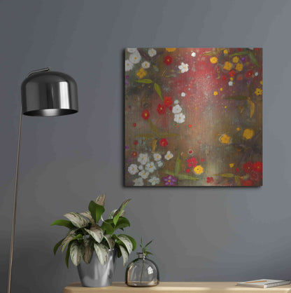 Luxe Metal Art 'Gardens in the Mist VI' by Aleah Koury, Metal Wall Art,24x24