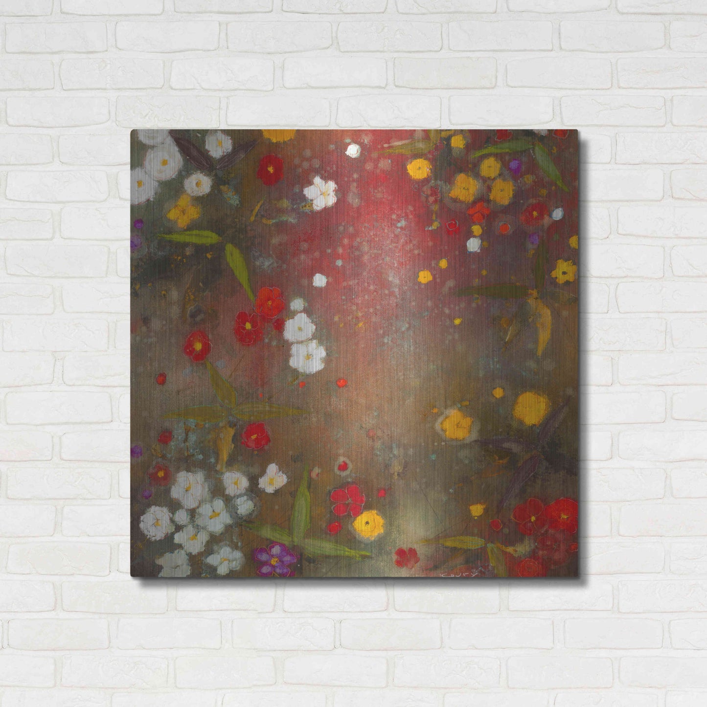 Luxe Metal Art 'Gardens in the Mist VI' by Aleah Koury, Metal Wall Art,36x36