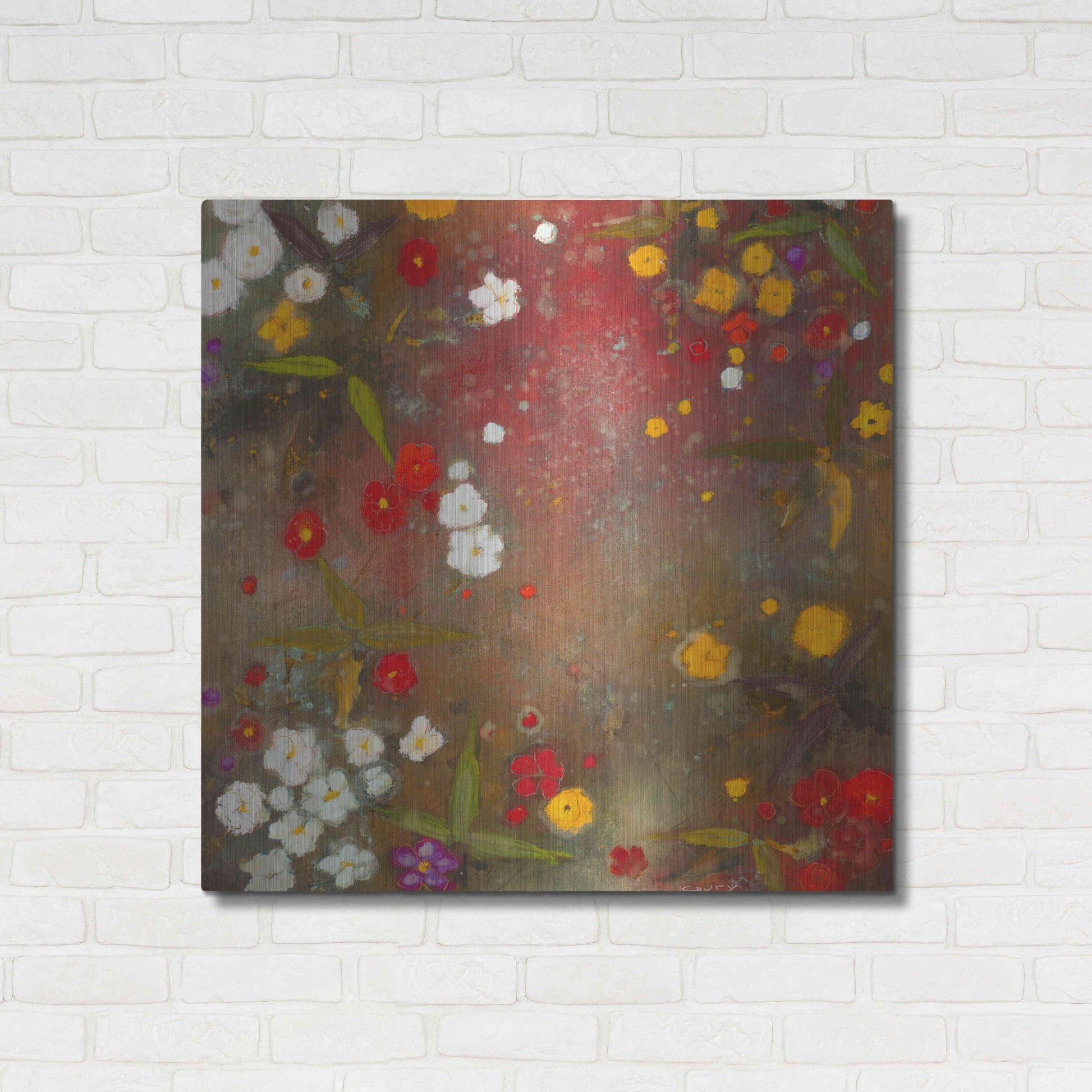 Luxe Metal Art 'Gardens in the Mist VI' by Aleah Koury, Metal Wall Art,36x36