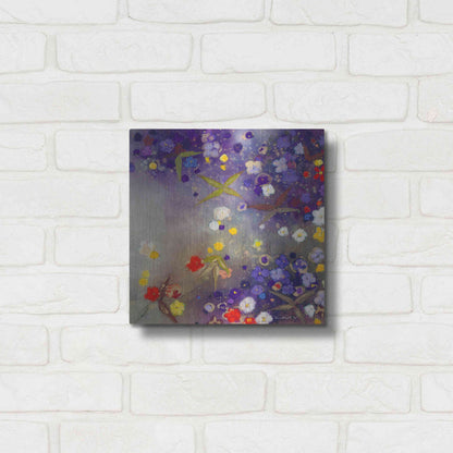 Luxe Metal Art 'Gardens in the Mist X' by Aleah Koury, Metal Wall Art,12x12