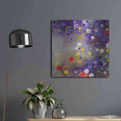 Luxe Metal Art 'Gardens in the Mist X' by Aleah Koury, Metal Wall Art,24x24