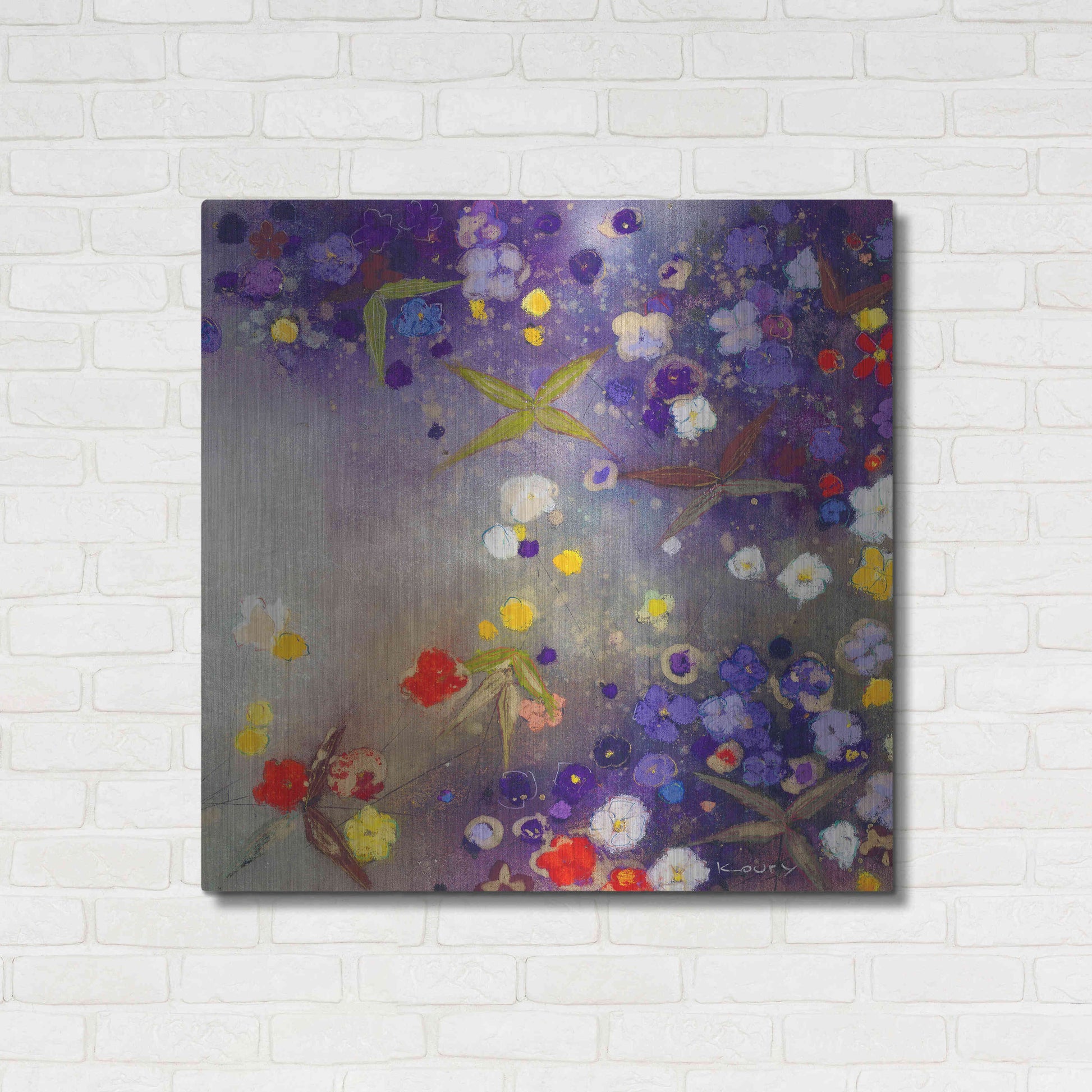 Luxe Metal Art 'Gardens in the Mist X' by Aleah Koury, Metal Wall Art,36x36